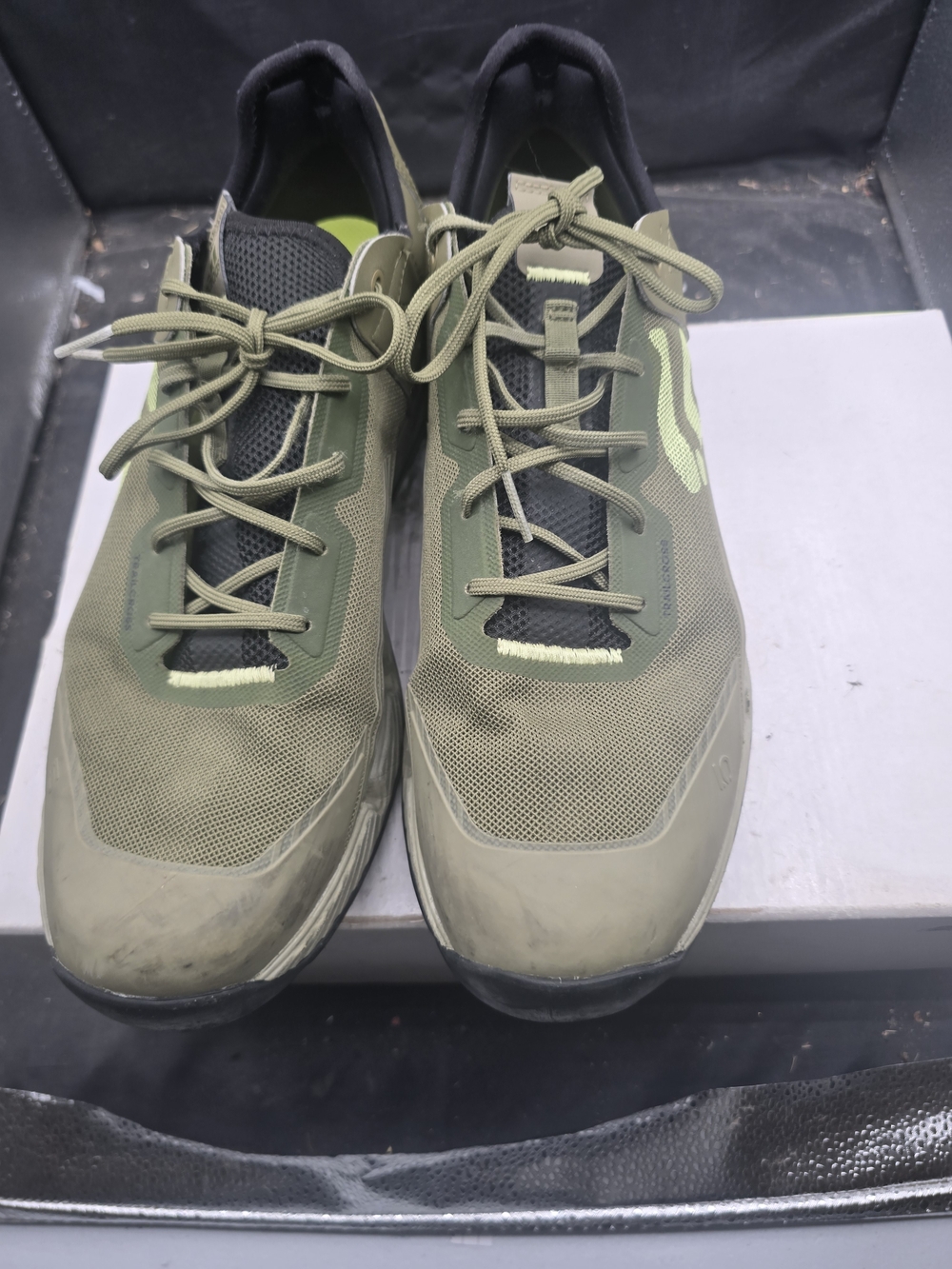 adidas Olive Green and Black Athletic Sneakers